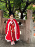 安妮优儿女童汉服冬款拜年服女宝中国风2023新款古装过年冬季儿童新年唐装 红色单裙子 140 实拍图
