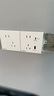松下開(kāi)關(guān)插座面板官方空調(diào)斜五孔u(yù)sb家用雙控電工三孔86型暗裝悅畔灰 雙usb五孔帶typec 曬單實(shí)拍圖