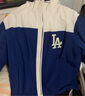 美職棒（MLB）官網(wǎng) 外套男女 學院風夾克連帽休閑上衣秋季新款 3AWJV0134 道奇隊/寶藍色/建議拍小一碼 S 165/88A 曬單實拍圖