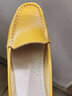 卡帝樂(lè )鱷魚(yú)（CARTELO）2026春秋女鞋真皮媽媽鞋坡跟護士鞋舒適防滑休閑豆豆女單鞋工作鞋 黃色 里外全皮 37 曬單實(shí)拍圖