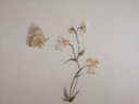 傾素墻布 碎花刺繡無縫墻布簡約現(xiàn)代北歐輕奢風格壁布全屋臥室客廳背景 蝶戀花01 冰米色 曬單實拍圖