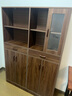 首升書(shū)架置物架落地辦公室儲物收納柜子家用客廳靠墻簡(jiǎn)易防塵帶門(mén)書(shū)柜 【八門(mén)兩抽】大杉胡桃色120cm 曬單實(shí)拍圖