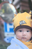 G.DUCKKIDS嬰兒帽子春秋薄款嬰幼兒秋款新生兒純棉可愛秋冬男寶秋季寶寶胎帽 黃色帽子加三角巾 3-6個月 x 春秋/40-46CM/適合10-2 曬單實(shí)拍圖