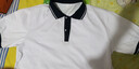 郗德鑫校服短袖夏衣t體恤中學(xué)生白色翻領(lǐng)廣東夏季班服大學(xué)生女班服 育英新款夏衣 平紋針織棉布 175cm/115碼 曬單實(shí)拍圖