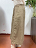 衣典零一（LEDIALYI）半身裙女夏季2024新款氣質(zhì)女裝中年小個子中長款亞麻a字裙子夏天 卡其色 M （建議90-112斤） 曬單實拍圖