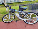 麥希（Macce）山地自行車(chē)男變速越野單車(chē)公路賽車(chē)學(xué)生大人女成人通勤車(chē) 彩圈-旗艦版白藍六刀輪 26寸27速【建議身高160-180cm】 曬單實(shí)拍圖