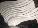 雅派汤勺 纯白陶瓷小勺子酒店餐厅汤勺家用调羹镁质瓷汤匙三湾勺调更 10条三弯勺 实拍图