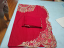 夢(mèng)潔家紡 結婚四件套60支新疆長(cháng)絨棉繡花紅色大紅結婚床單被罩被套 鴻運雙喜-結婚六件套 2m床適用丨被套248*248cm 曬單實(shí)拍圖