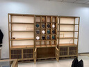 棲衡（XIIBLC）新中式黑胡桃木博古架展示柜滿墻老榆木書架茶具實木茶葉展柜茶架 老榆木邊柜（黑胡桃色） 曬單實拍圖