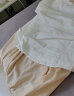 苏彩尼棉麻连衣裙女装2024年夏季新款小个子时尚休闲收腰显瘦中长款裙子 上白下卡其 3XL（建议140-155斤） 实拍图