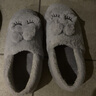 迪芙熙棉拖鞋女冬包跟室內居家用防滑厚底毛毛鞋保暖可愛(ài)情侶地板月子鞋 灰色 36-37 (適合35-36碼) 曬單實(shí)拍圖