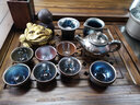 閩茶府建盞茶具水杯 高盛紫金油滴功夫茶道茶壺公道杯 陶瓷茶盞保溫杯 天目窯變水杯 禮品禮盒主人杯茶碗 紫金茶壺 曬單實(shí)拍圖
