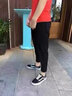 楠語(yǔ)秋（NANYUQIU）2021夏季九分褲男修身小腳褲潮流韓版彈力休閑褲男生9分褲矮個(gè) 九分褲 黑色 2XL (建議145-160斤) 曬單實(shí)拍圖