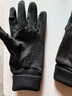 溥畔騎行手套秋冬季電動(dòng)車(chē)保暖鹿皮絨男女士可觸屏防滑防寒露二指手套 鹿皮絨黑色 漏兩指 曬單實(shí)拍圖