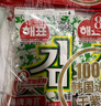海牌菁品 韓國進(jìn)口干紫菜原味海苔2g*24包壽司兒童即食紫菜48g休閑零食 曬單實(shí)拍圖