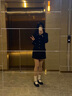 妤遇（YUUZYUUS）品牌女裝小香風(fēng)套裝女2025年春秋新款高級(jí)感小個(gè)子短裙外套套裝 黑色連衣裙+外套 M 曬單實(shí)拍圖