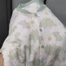 貝肽斯嬰兒睡衣春季連體衣純棉寶寶哈衣新生兒衣服 趣味小恐龍-中開(kāi) 73cm 曬單實(shí)拍圖