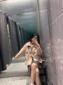 傾她仿羊羔毛領(lǐng)短款毛呢外套女2024新款秋冬韓系高級感加厚呢子大衣 米色 L建議110-120斤 曬單實拍圖