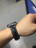牛皮手表帶 適用斯沃琪SWATCH雙面真皮表帶17 19 mm 凹凸表帶配件 黑色白線(xiàn)-鋼色蝴蝶扣 19mm 曬單實(shí)拍圖