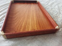 臻廚藝緬甸花梨木質(zhì)水果盤(pán)長(cháng)方形托盤(pán)家用早餐茶點(diǎn)木盤(pán)家用實(shí)木茶盤(pán)果盤(pán) 緬花鑲銅角托盤(pán) 曬單實(shí)拍圖