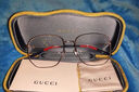 古馳（GUCCI）眼鏡框倪妮明星同款GG0396O金絲細框高顏值近視光學鏡架七夕禮物 GG0396O-002-金色 曬單實拍圖
