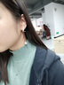 CHOMELTINEE貝珠耳釘女新款潮氣質(zhì)感禮物小眾設計耳夾耳墜鑲耳飾 925銀針 曬單實(shí)拍圖