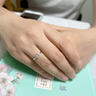 FR鉆戒女白金鉆石戒指鉑金pt950求婚結婚婚戒1克拉裸鉆定制送女友 車花顯鉆 20分H色 曬單實拍圖