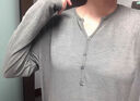 優(yōu)美珍孕婦裝長(cháng)袖打底衫中長(cháng)款女春秋新款內搭純色孕婦T恤寬松顯瘦上衣 灰色【單件裝】 均碼 曬單實(shí)拍圖