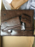 法国COW公文包 男士商务休闲复古手提包  大容量男包 C-8609横款 咖啡棕 实拍图