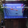 閩江大型魚(yú)缸客廳家用落地水族箱熱彎弧形新中式免換水底濾龍魚(yú)缸 紫檀木 長(cháng)105*寬36*高150（兩門(mén)標準款/豎門(mén)） 曬單實(shí)拍圖