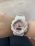 卡西歐（CASIO）【送禮物】女表G-SHOCK多功能運動(dòng)計步時(shí)尚潮流防水學(xué)生電子表 GMA-S130PA-4APR藕粉 曬單實(shí)拍圖
