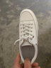 紅蜻蜓（RED DRAGONFLY）女鞋厚底內增高小白鞋女新款牛皮套腳百搭休閑鞋女士旅游運動(dòng)鞋子 C0TTN05121 米灰（皮面款） 35 曬單實(shí)拍圖