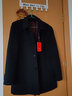 皮爾卡丹奢侈品牌男裝羊絨大衣男士外套可拆卸羽絨內膽羊毛呢大衣男外套 (9963中款+羽絨內膽)藏藍色 XL 180碼-適合體重145-160斤 曬單實(shí)拍圖