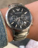 安普里奧·阿瑪尼（Emporio Armani）手表男士商務(wù)款皮帶鋼帶歐美腕表品牌情人節生日禮物 AR2434 送禮好物 曬單實(shí)拍圖