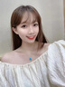 Grace Girl鉆石Pt950鉑金海洋之心項鏈女白金鎖骨鏈送女友生日禮物 【2.2克拉】海洋之心鉆石鉑金項鏈 曬單實拍圖