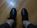 旺奈（WANGNAI）媽媽鞋春秋款中老年平底真皮女鞋頭層牛皮黑色系帶皮鞋女防滑軟底 黑色800016 送退換貨保險 42 (260mm) 正常尺碼 曬單實(shí)拍圖