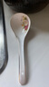 點(diǎn)特歐式高檔唐山骨瓷餐具碗碟套裝家用陶瓷高腳飯碗湯碗盤(pán)子面碗結婚 大湯勺 曬單實(shí)拍圖