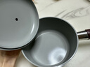 靈菲爾淘氣鍋16cm奶鍋不粘鍋嬰兒輔食鍋泡面鍋一人食燉燜煮鍋湯鍋牛奶鍋 淘氣棕（1-2人適用） 16cm 曬單實(shí)拍圖