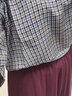 皮爾卡丹（pierre cardin）重磅雪紡襯衫女2024夏季新款時(shí)尚短袖格子印花氣質(zhì)闊太太上衣 紫色 2XL 建議125-135斤 曬單實(shí)拍圖