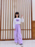 艾卡諾 I.KARNOW女童直筒褲兒童2025新款窄版褲子運(yùn)動春季女大童春秋闊腿褲春裝 15068灰色 140 曬單實(shí)拍圖