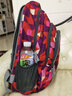 JUST G中學(xué)生書(shū)包男初中生女大容量護脊小學(xué)生書(shū)包韓版雙肩背包 紅紫方格【輕便護脊款】 曬單實(shí)拍圖