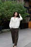 旅途原品ltyp 100%雙層全棉皺感刺繡夾克時(shí)尚寬松棒球服短外套女 杏仁米 S 曬單實(shí)拍圖
