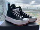 匡威（Converse）女鞋 夏季新款Run Star Hike高幫帆布鞋流星厚底鞋休閑鞋 166800C 38 曬單實(shí)拍圖
