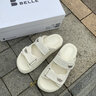 百麗（Belle）小香風(fēng)拖鞋女商場同款溶解底涼拖Z3N1DBT3 米色-拖鞋 37 (235mm) 曬單實(shí)拍圖