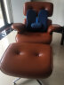 艺术女神 单人沙发 Eames伊姆斯躺椅设计师单椅真皮北欧沙发椅子单人可躺 [定制红棕色,头层真皮躺椅+脚踏 【定制】水曲柳色背板 实拍图