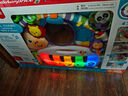 費雪（Fisher-Price）嬰兒健身架寶寶炫彩腳踏鋼琴健身器新生兒安撫音樂(lè )早教玩具禮物 藍海馬+琴琴 曬單實(shí)拍圖