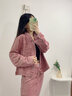 Olrain歐芮兒法式粉色牛仔外套女春裝新款復(fù)古甜美休閑外套 粉色 M 曬單實拍圖