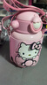 Hello Kitty兒童保溫杯帶吸管杯套316不銹鋼水壺幼兒園小孩便攜外出喝水杯子 550ML/凱蒂貓吸管杯/ 帶杯套 曬單實(shí)拍圖