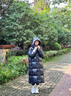 高梵黑金鵝絨服黑珍珠4.0大六格男女同款長款羽絨服 皇家藍(lán)3號 XL 曬單實(shí)拍圖