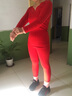 KJ保暖內衣女緊身衣加絨加厚打底蕾絲深V領(lǐng)塑身女士保暖衣保暖套裝 紅色加絨圓領(lǐng)1818 均碼 (體重80-140) 曬單實(shí)拍圖